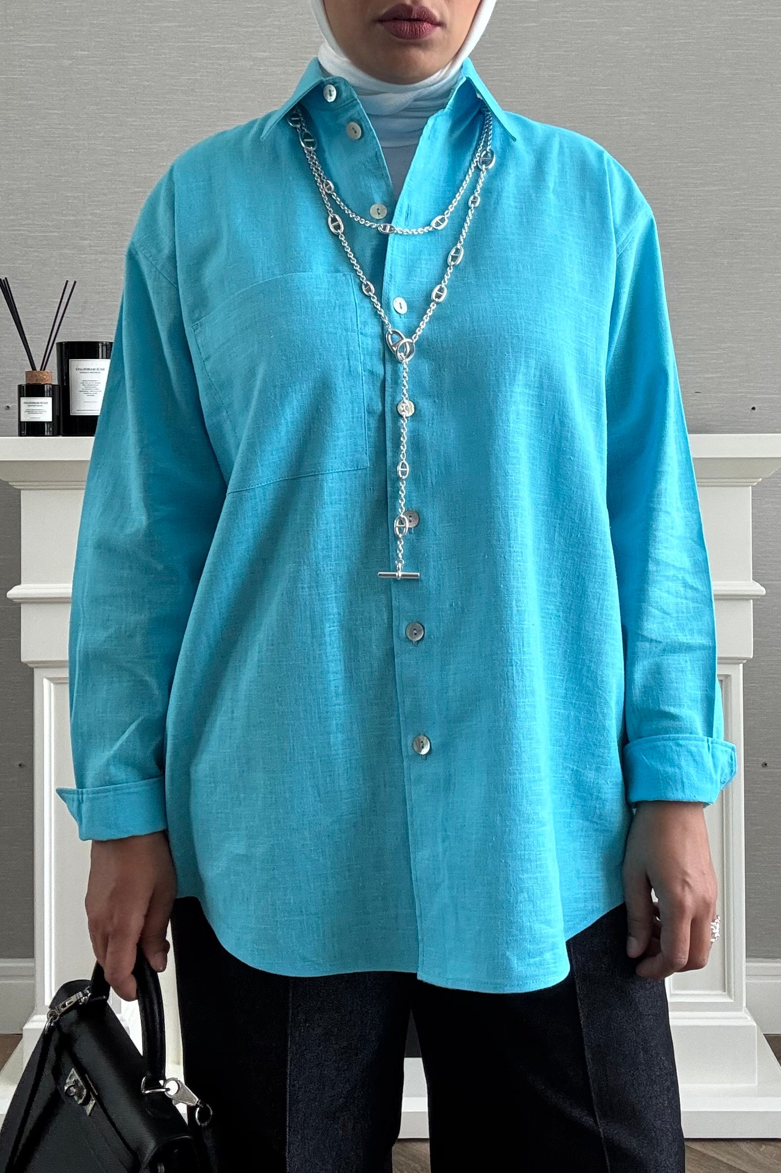 Linen Shirt - Sky Blue