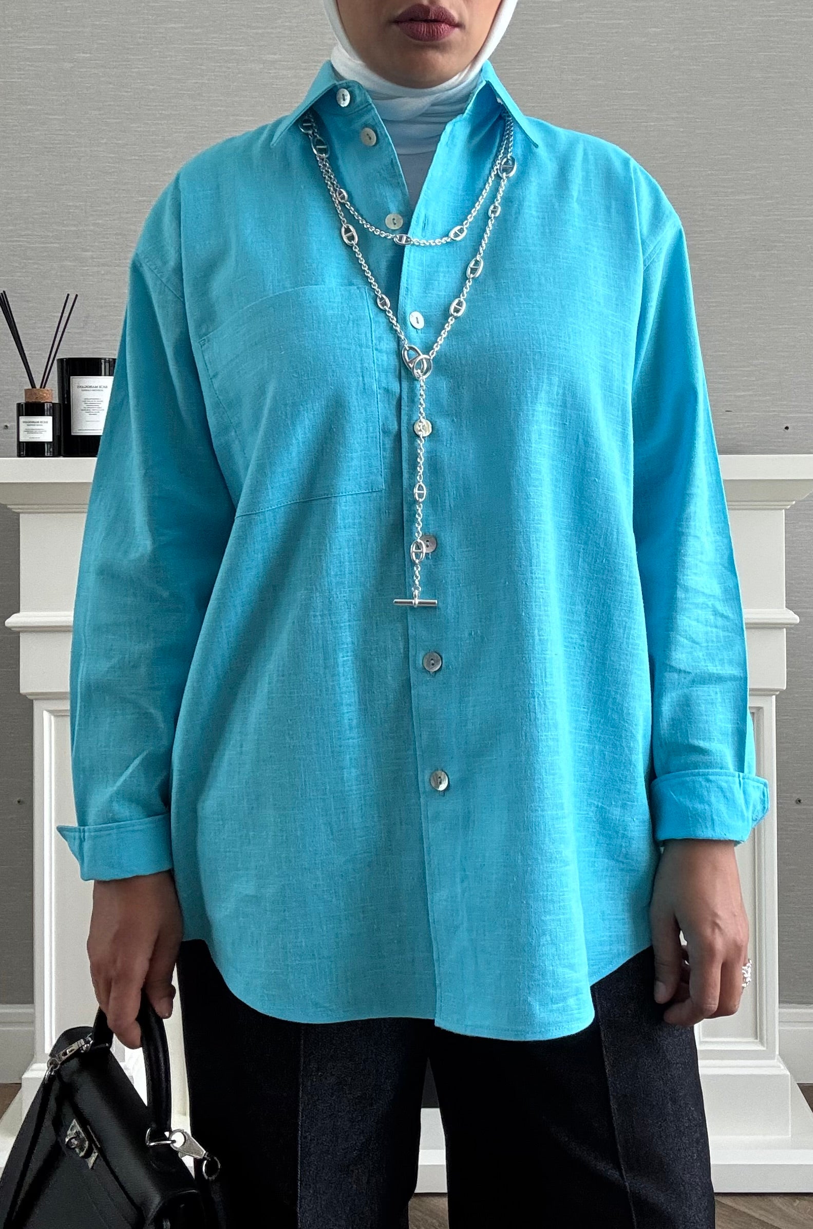 Linen Shirt - Sky Blue