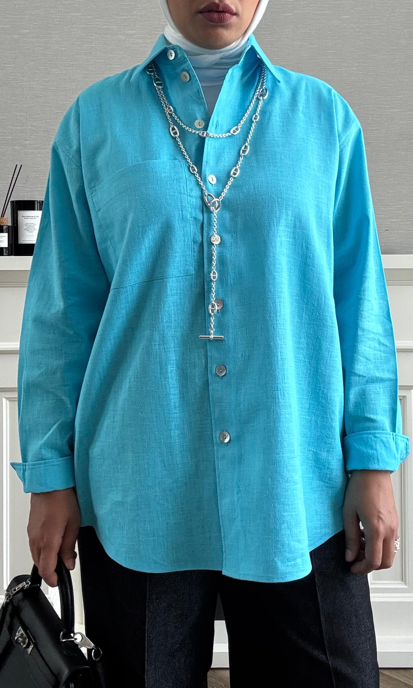 Linen Shirt - Sky Blue