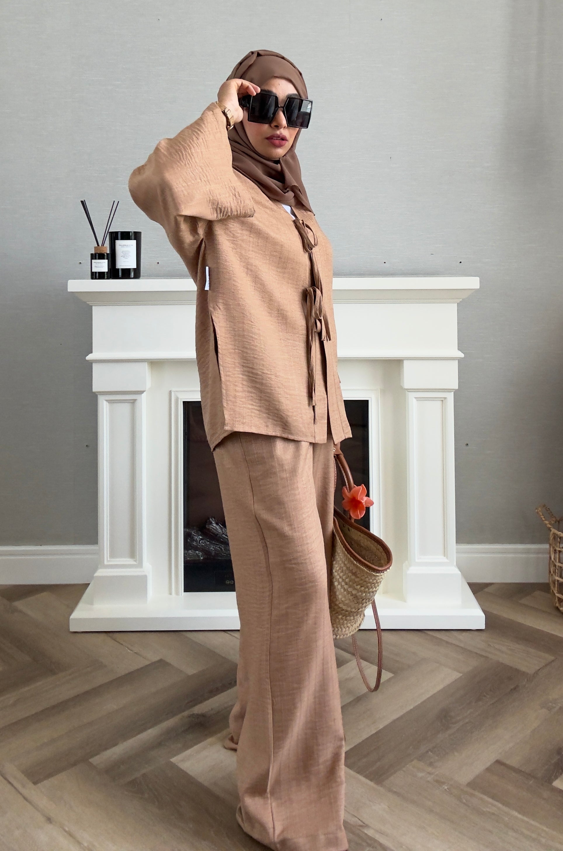 Bow Suit - Brown
