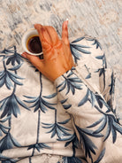 Ready - L110 Palm Beige Pleats Jalabiya