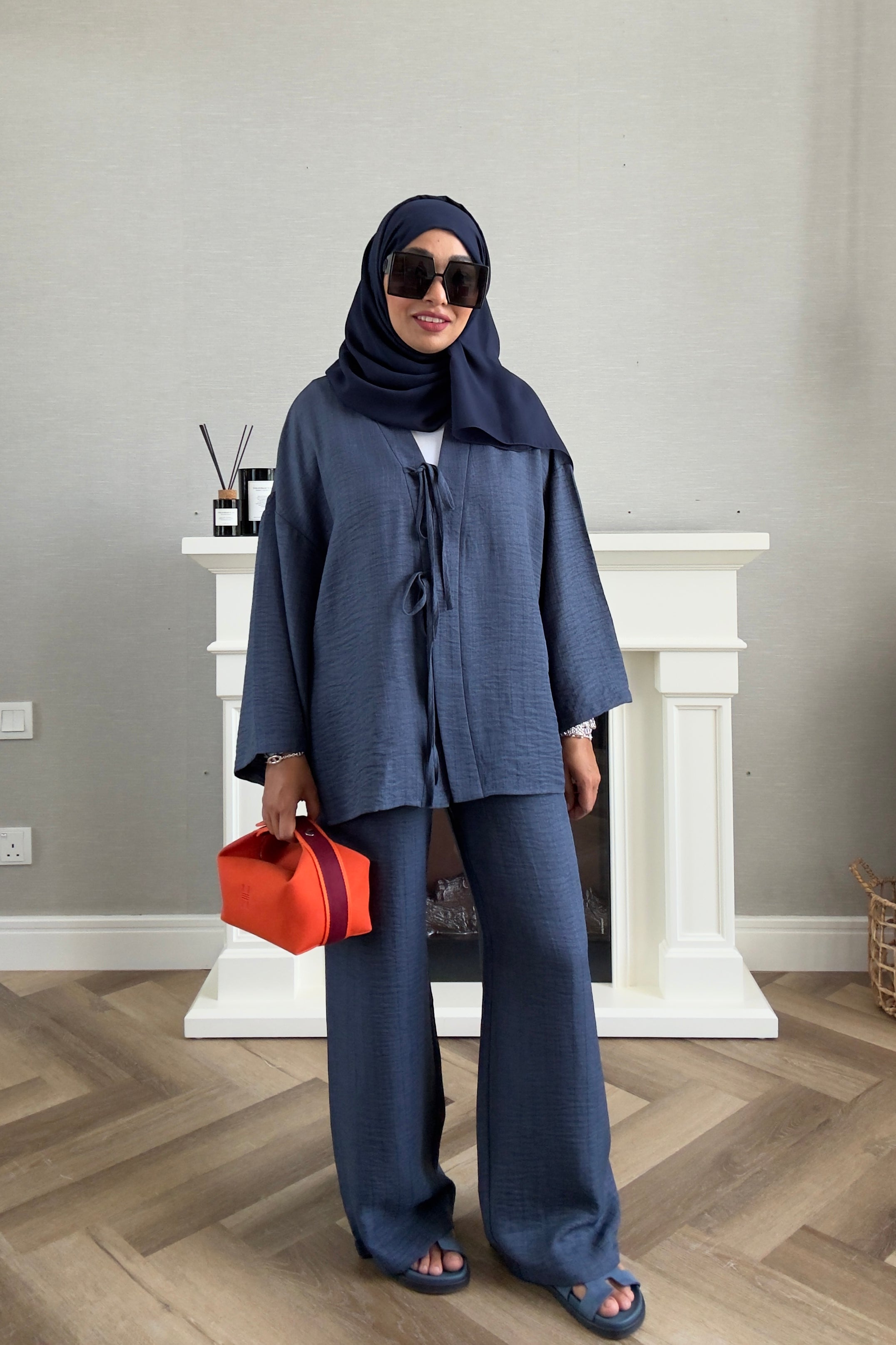 Bow Suit - Navy Blue