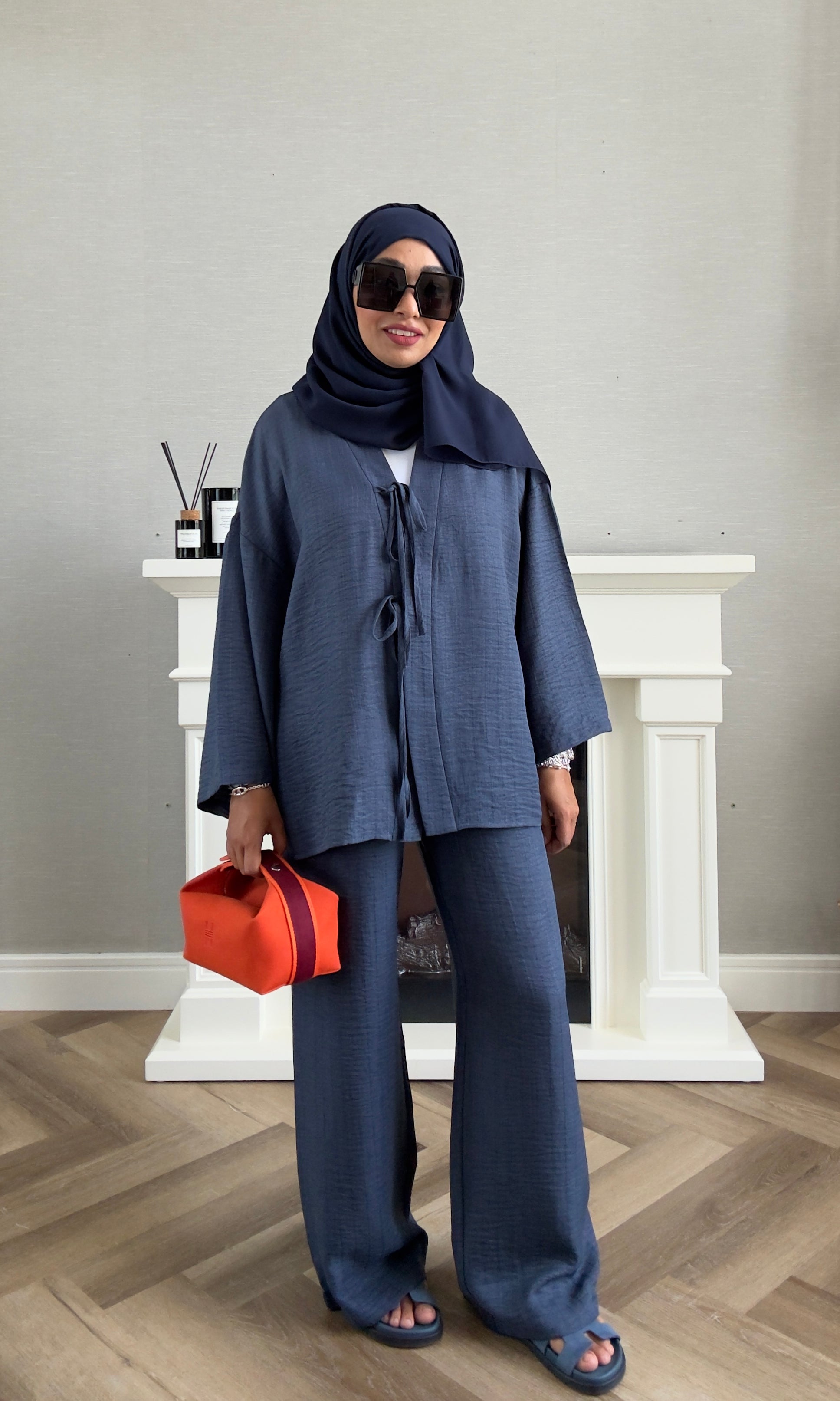 Bow Suit - Navy Blue