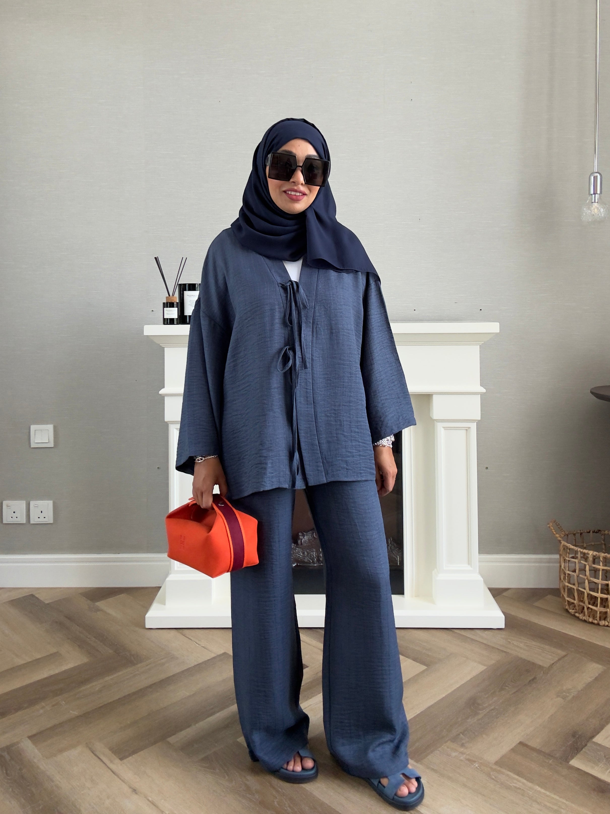 Bow Suit - Navy Blue