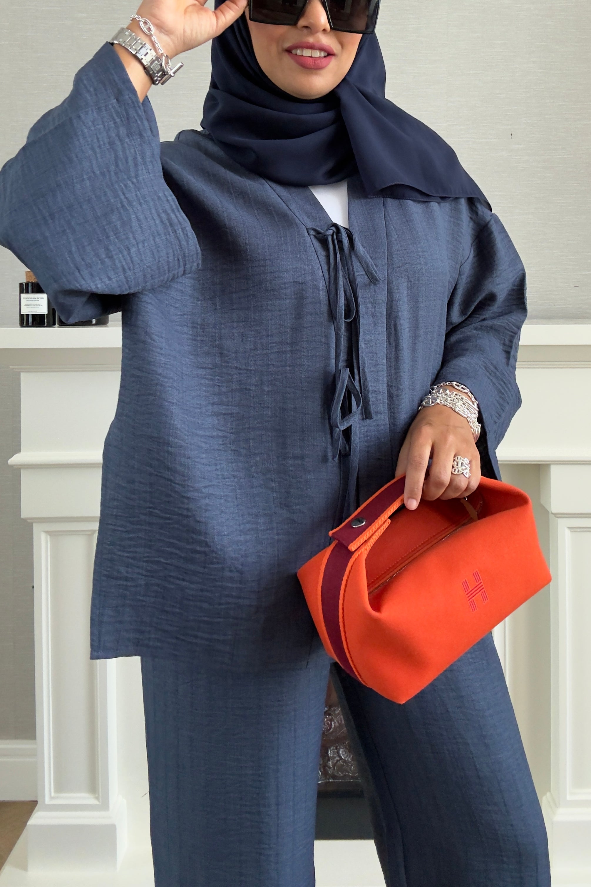 Bow Suit - Navy Blue