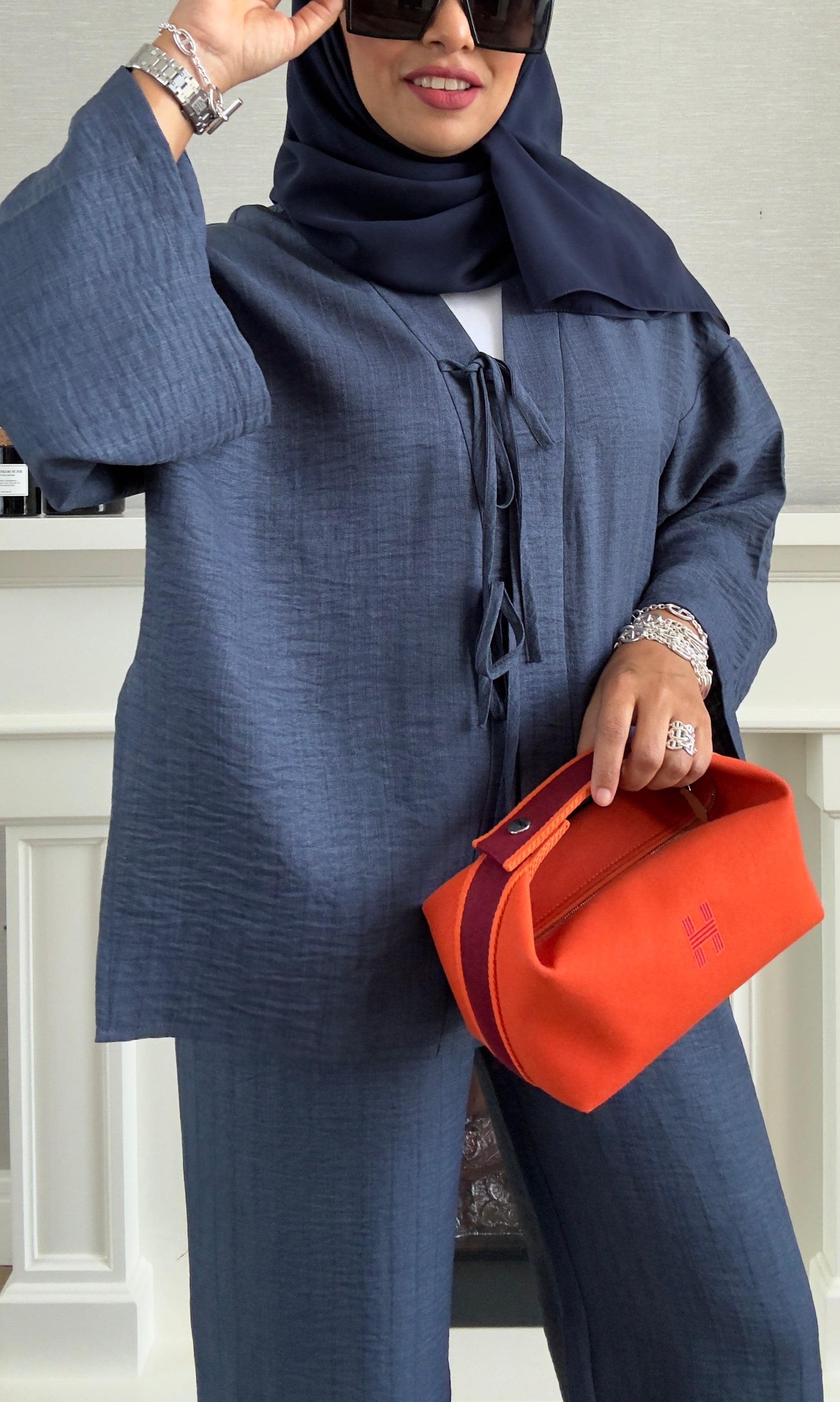 Bow Suit - Navy Blue