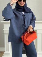 Bow Suit - Navy Blue