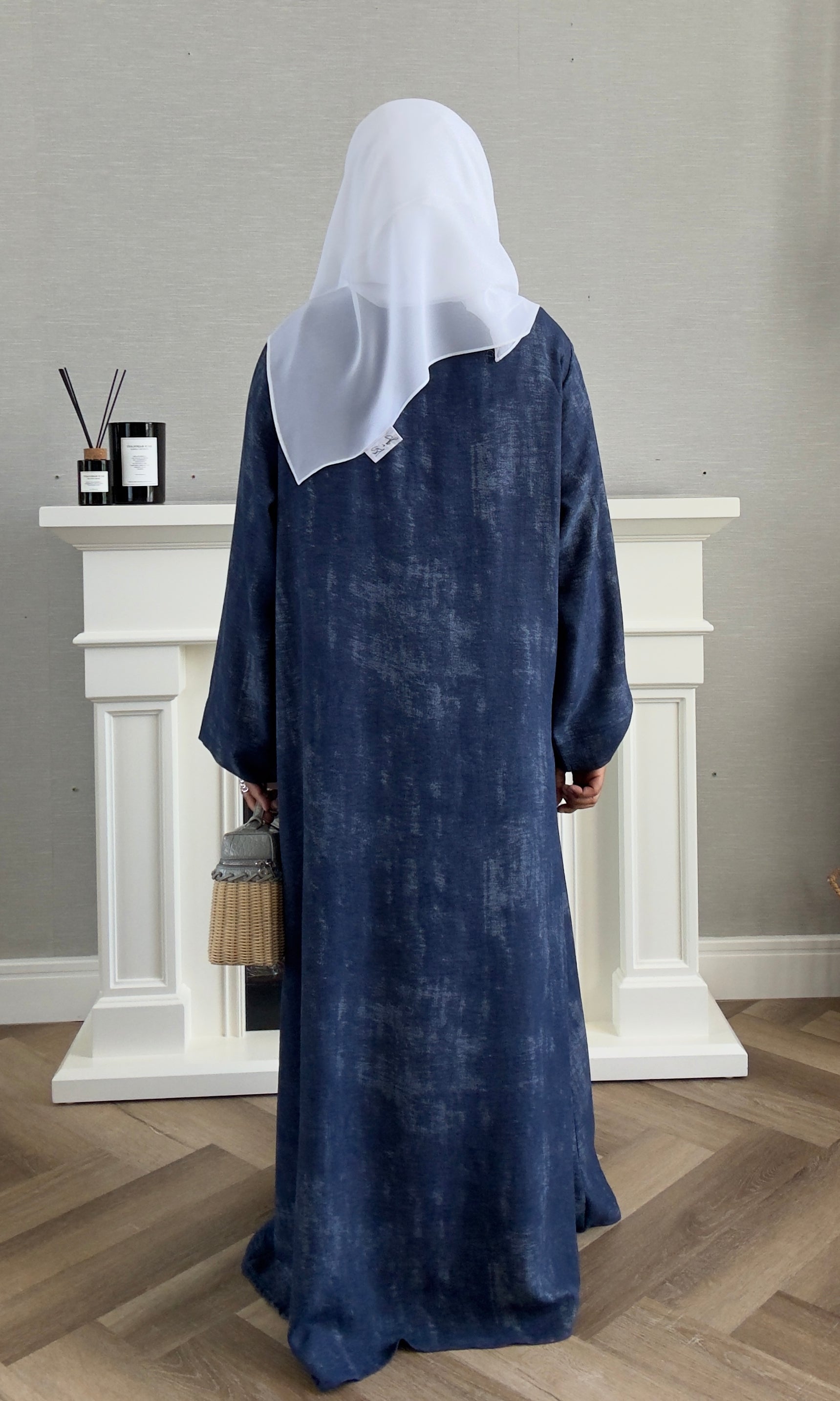 Laila Dress with Belt - Navy Blue