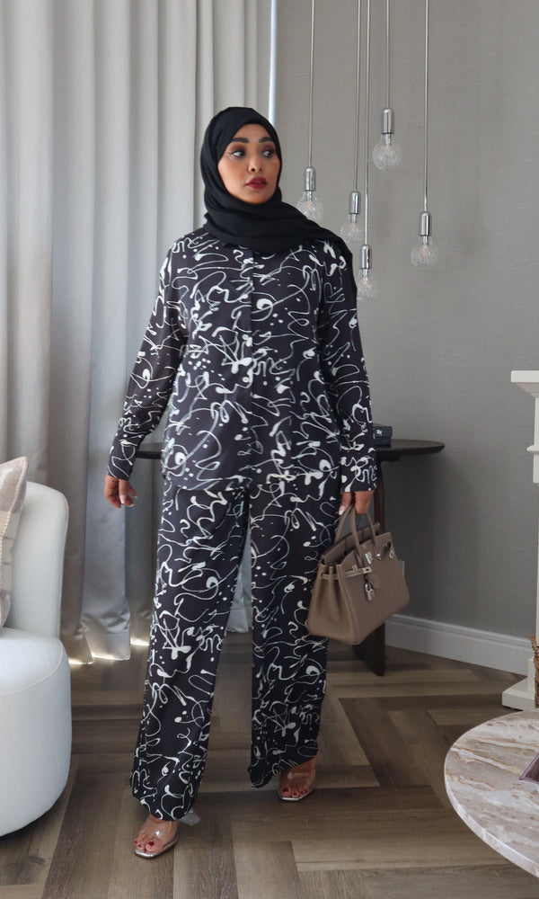 Cendrella Set - White/Black