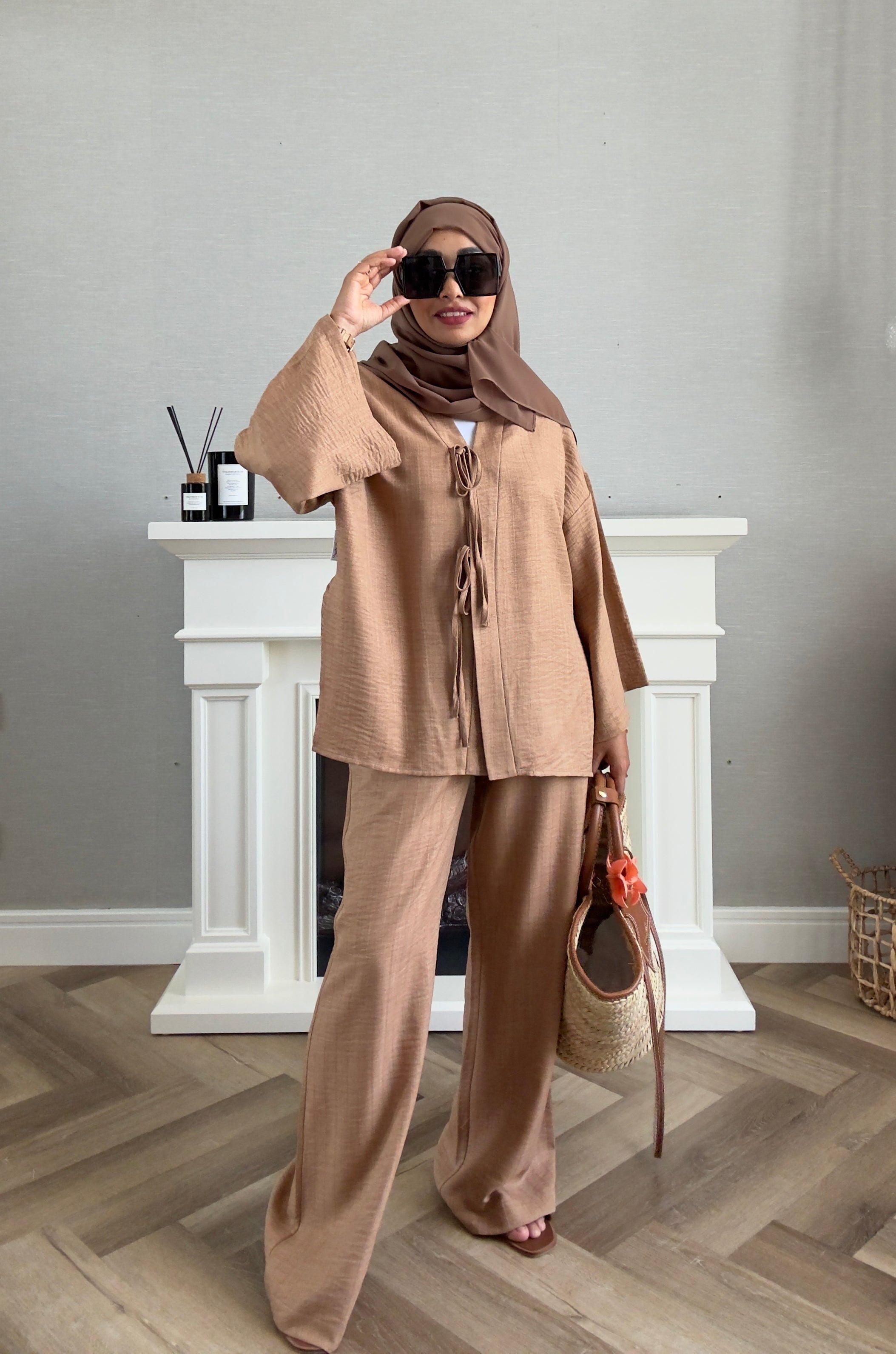 Bow Suit - Brown