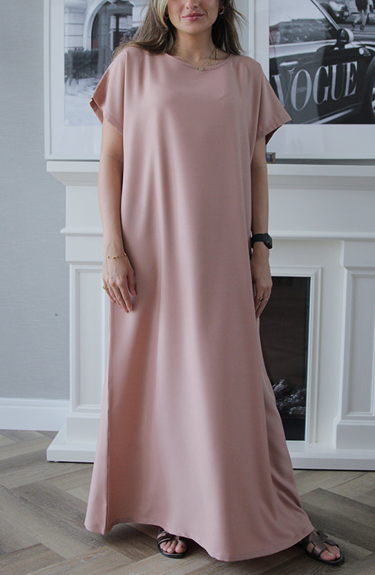 Dress Under Abaya - Dusty Rose