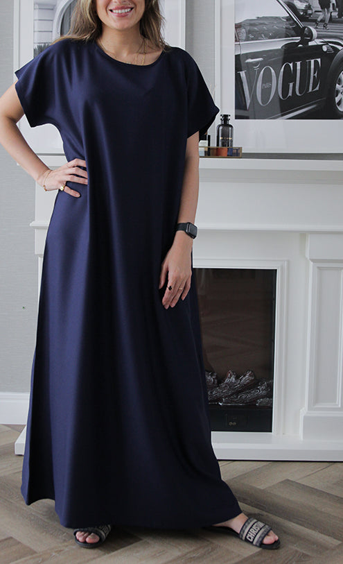 Dress Under Abaya - Navy Blue