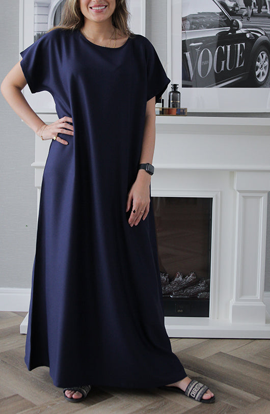 Dress Under Abaya - Navy Blue