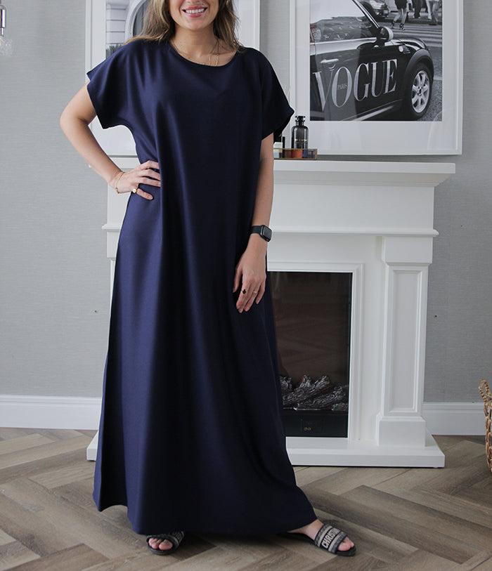 Dress Under Abaya - Navy Blue