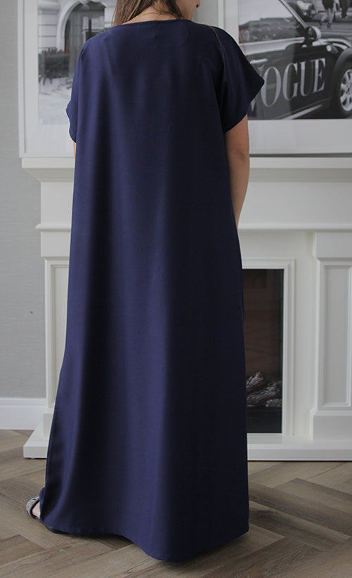 Dress Under Abaya - Navy Blue