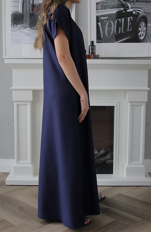 Dress Under Abaya - Navy Blue