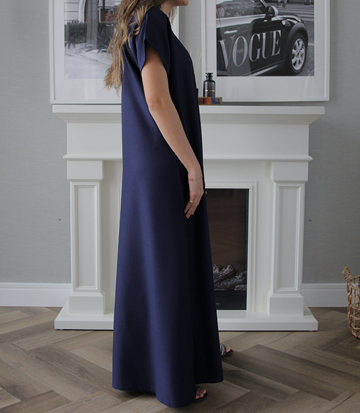 Dress Under Abaya - Navy Blue