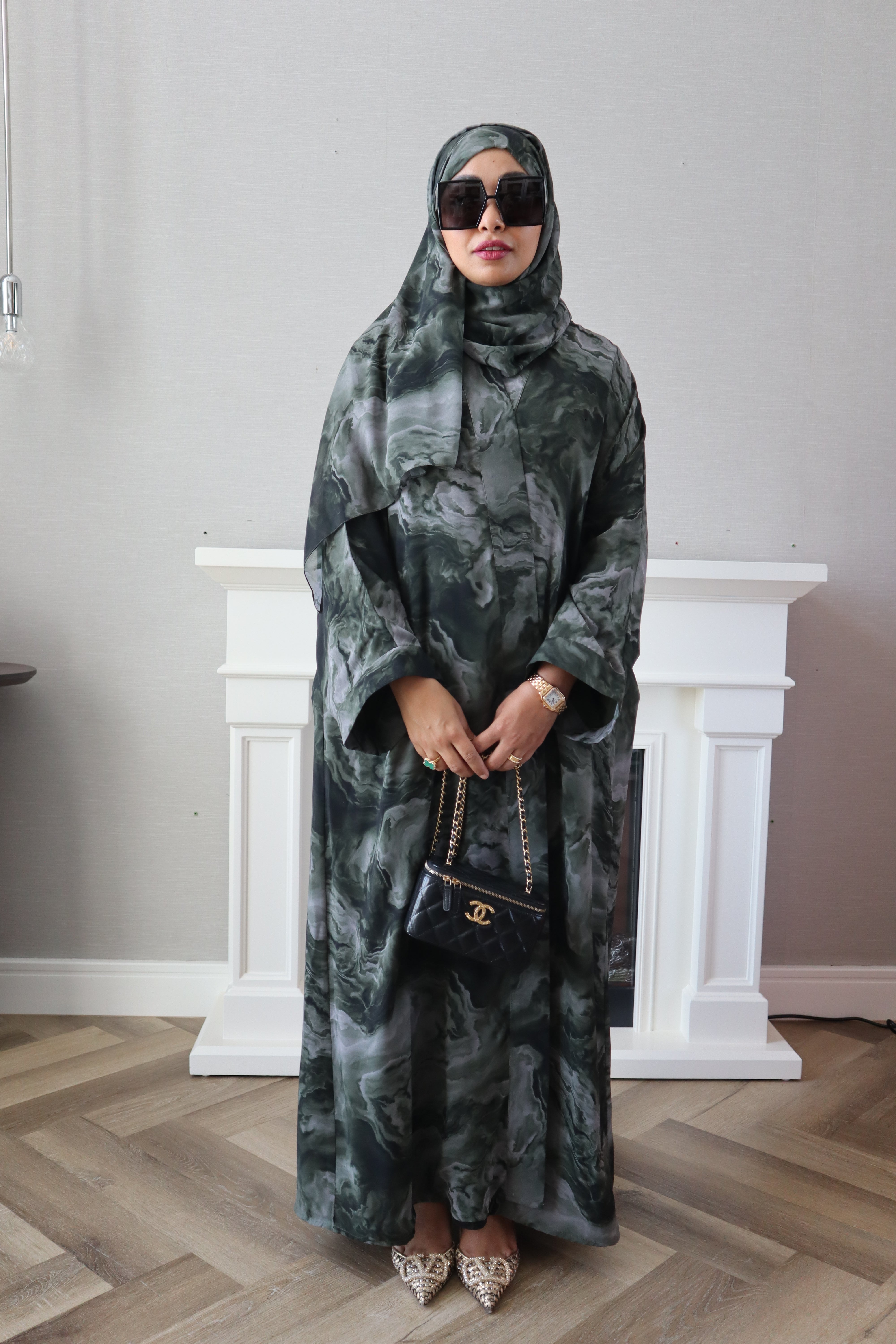 Customized Al Ain Abaya - Dark Green