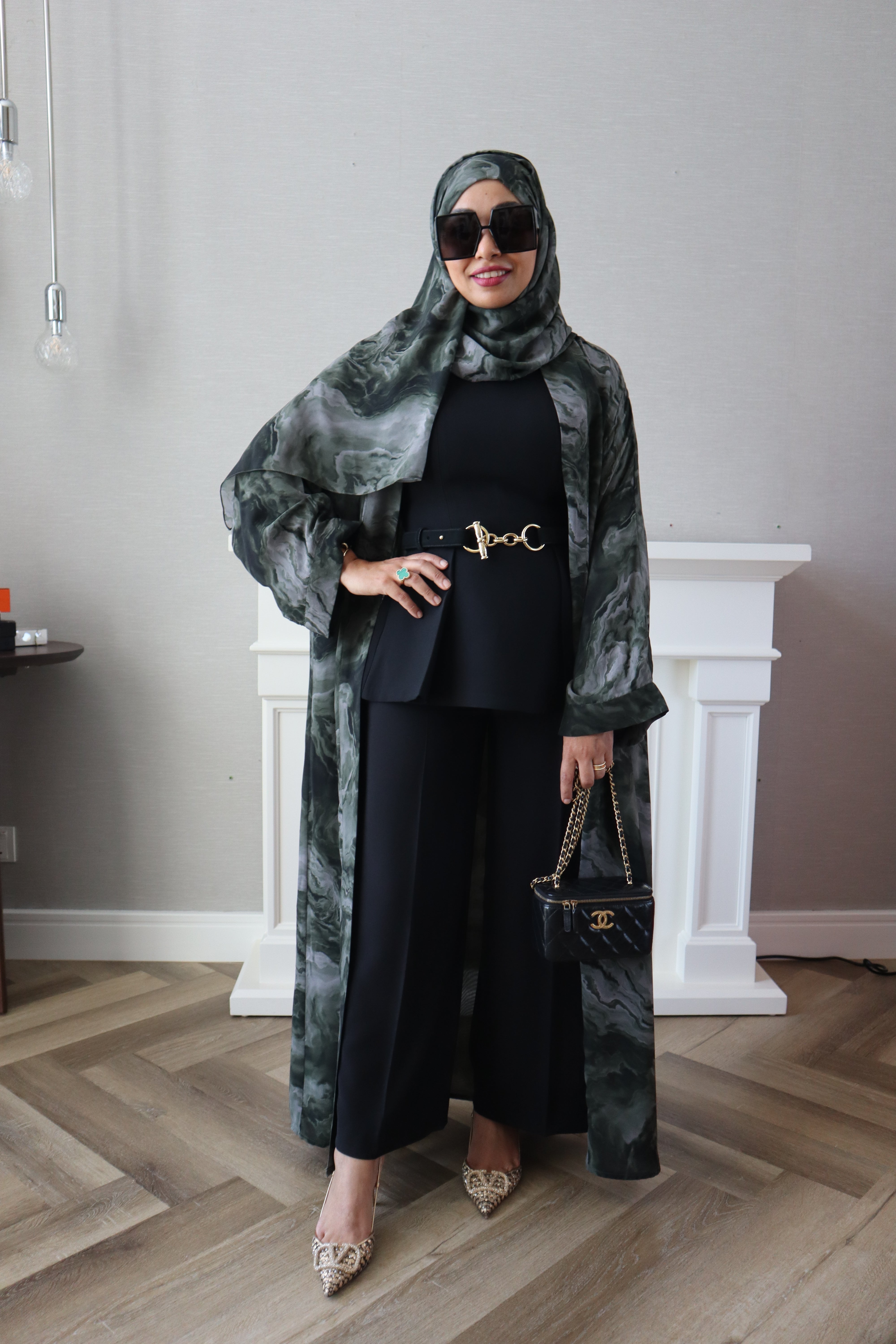 Customized Al Ain Abaya - Dark Green