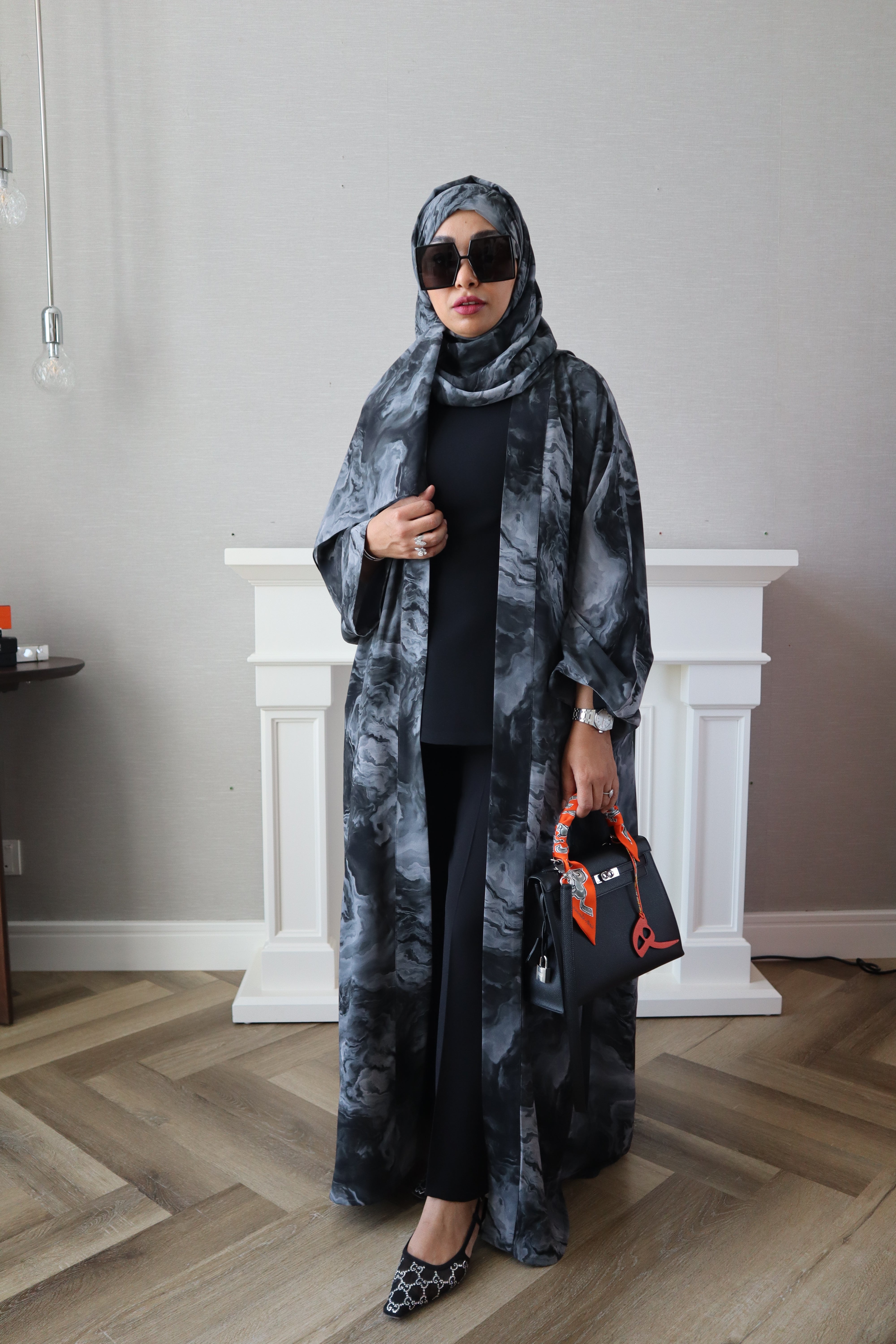 Customized Al Ain Abaya - Gray