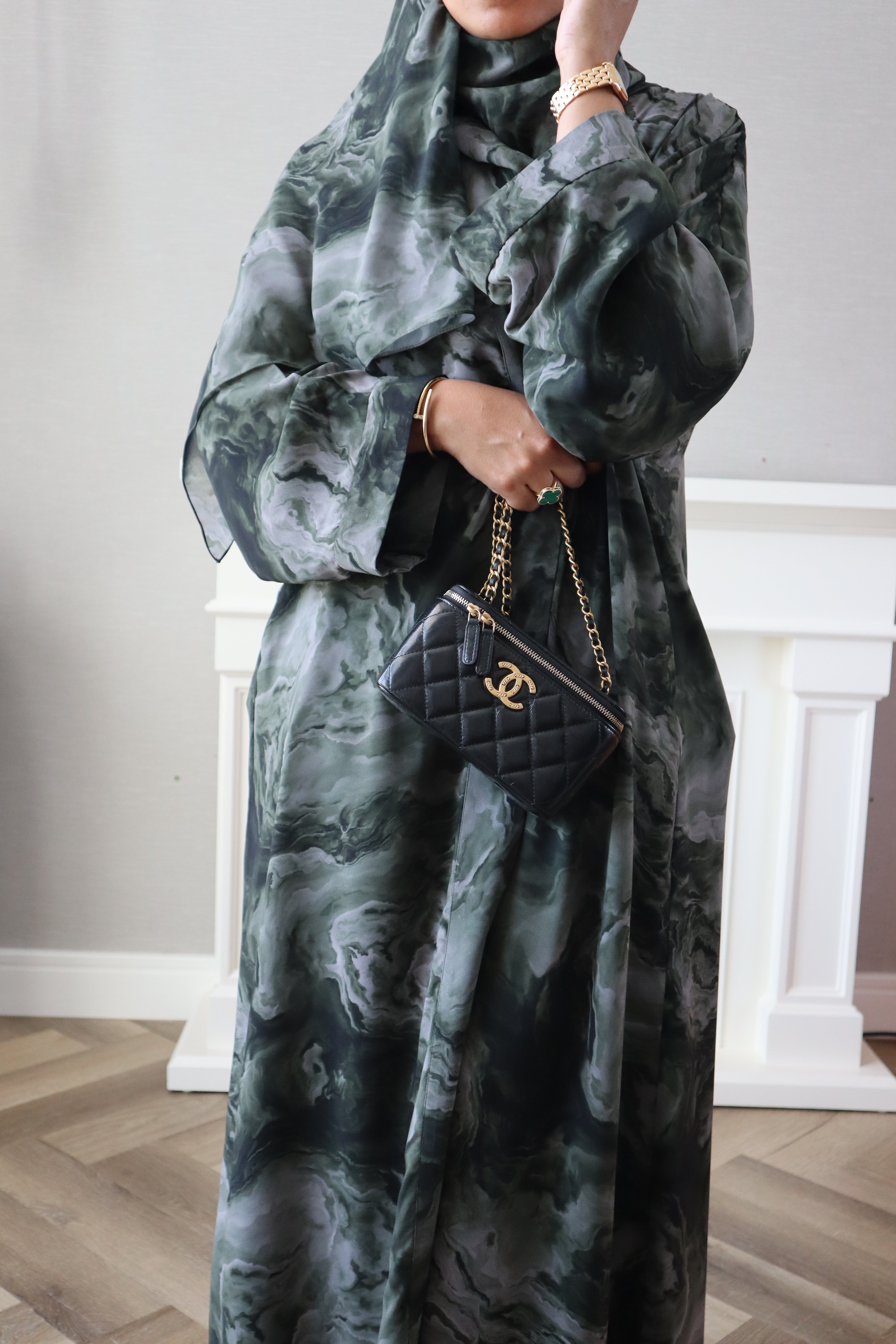 Customized Al Ain Abaya - Dark Green