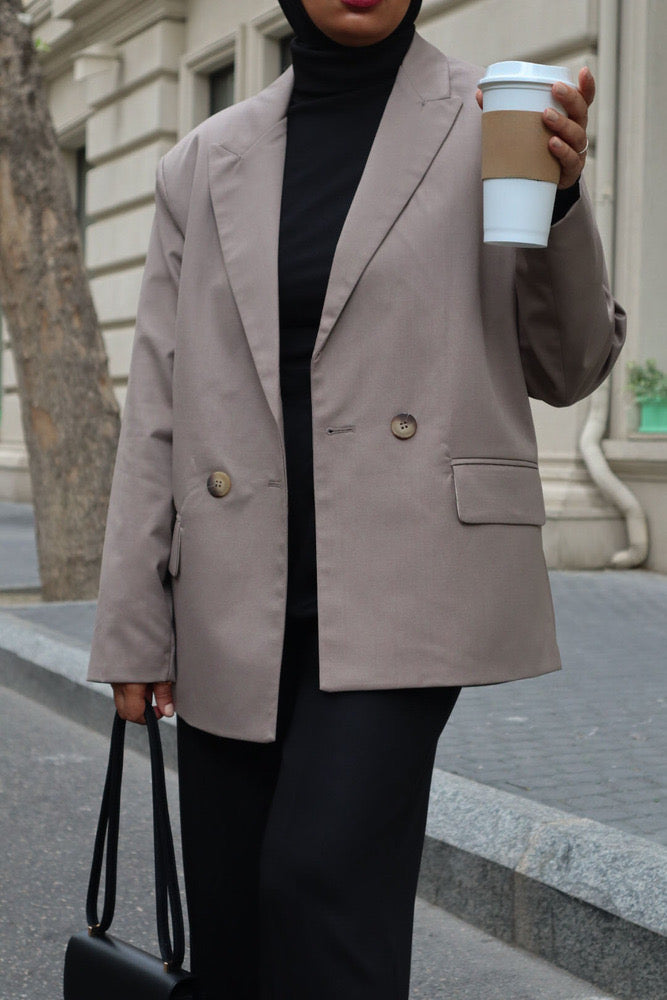 Oversized Blazer - Etoupe
