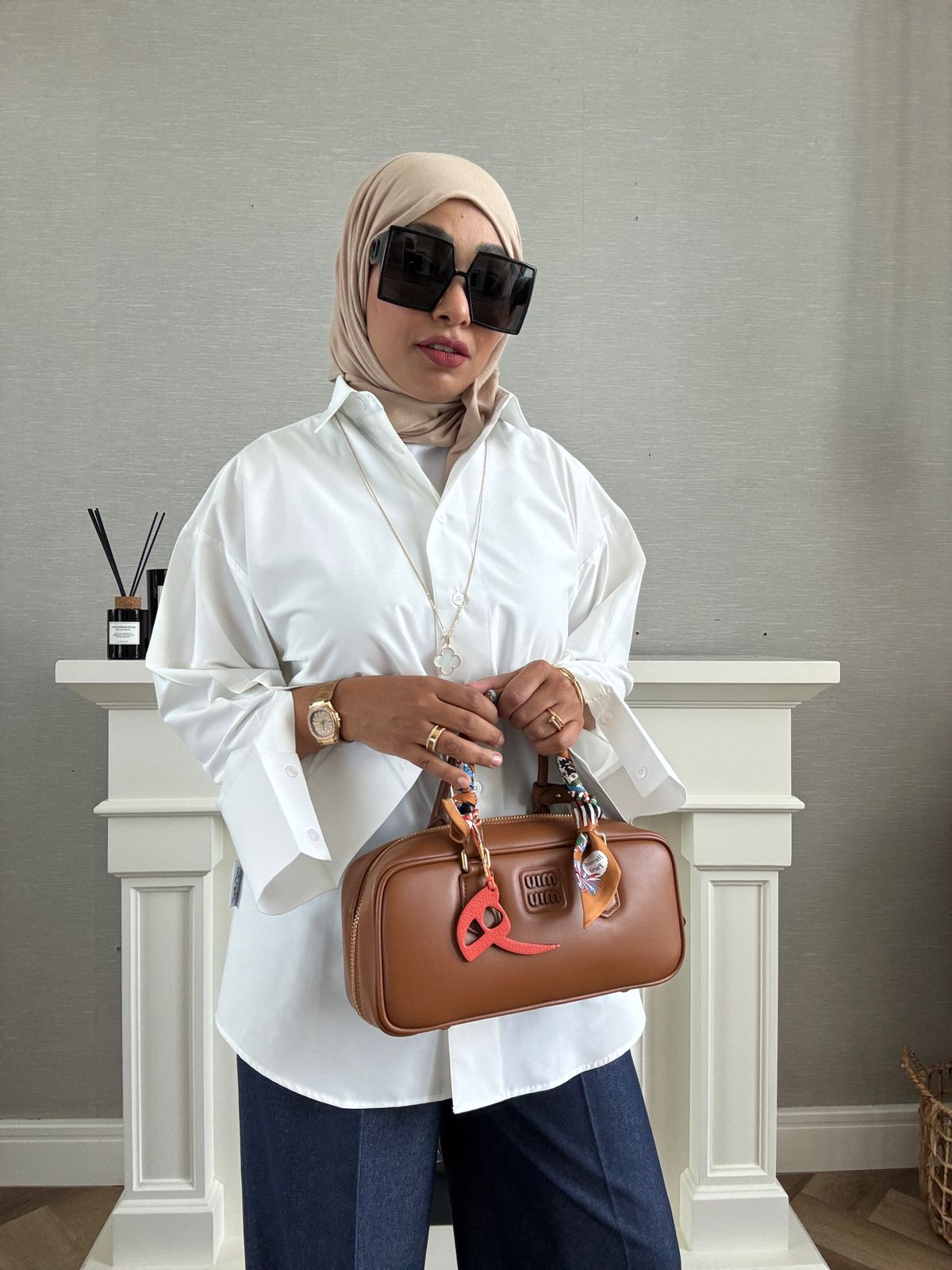 Oversized Poplin Shirt - White