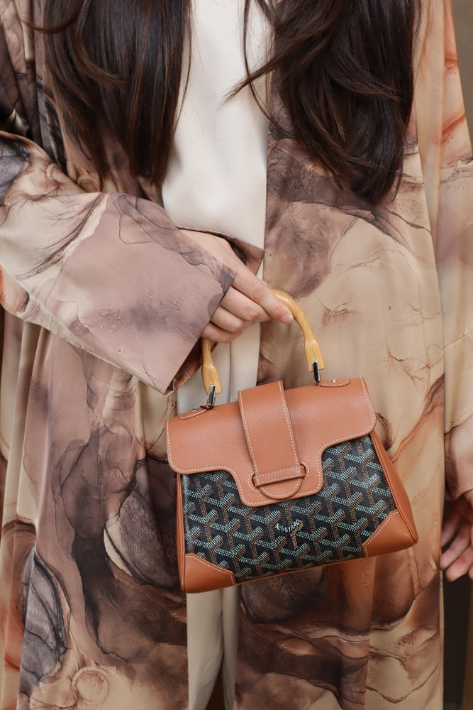 Hessa Abaya With Scarf - Brown