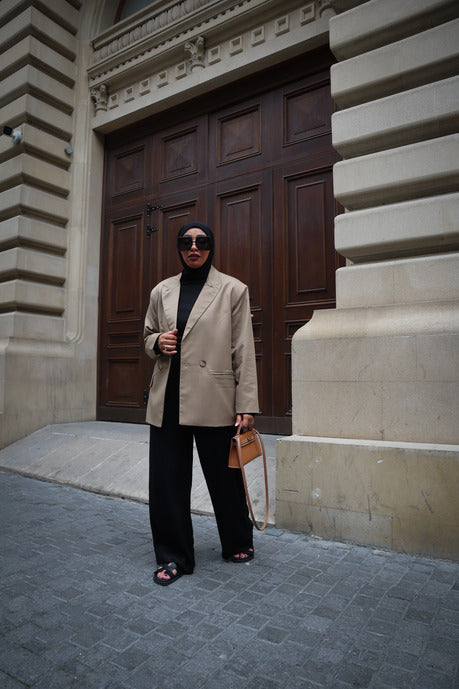 Oversized Blazer - Brown