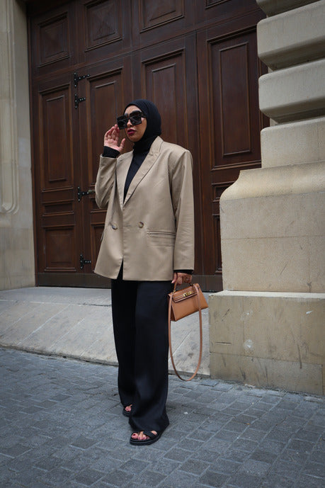 Oversized Blazer - Brown