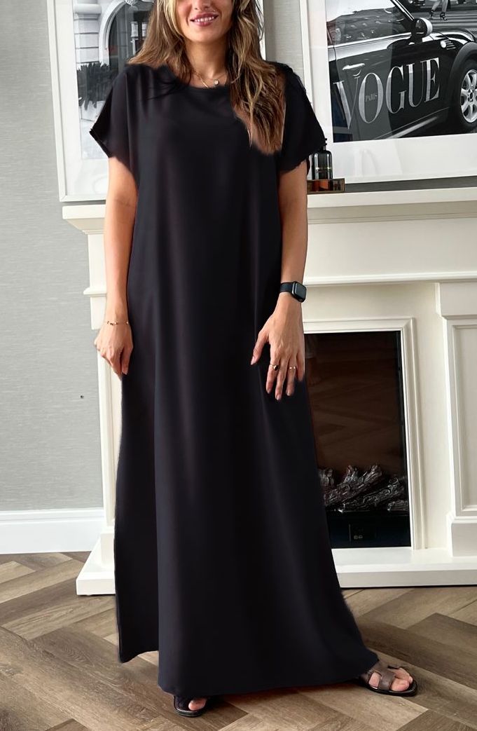 Dress Under Abaya - Black