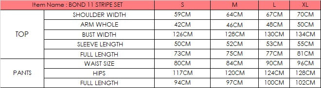 Size chart for مجموعة خطوط - أسود