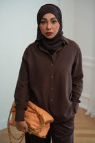 Chocolate Brown Crispo Straight Shirt