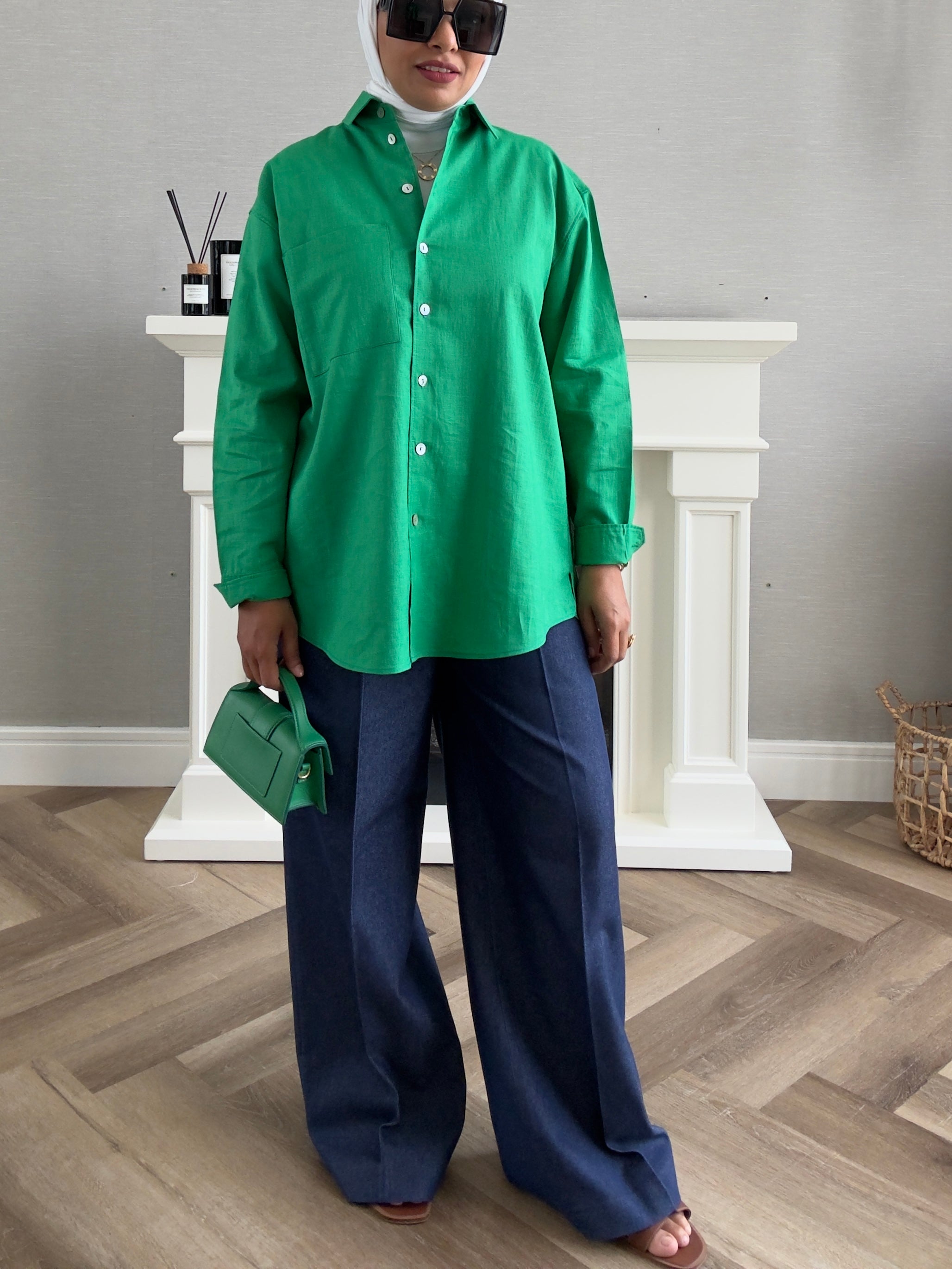 Linen Shirt - Green
