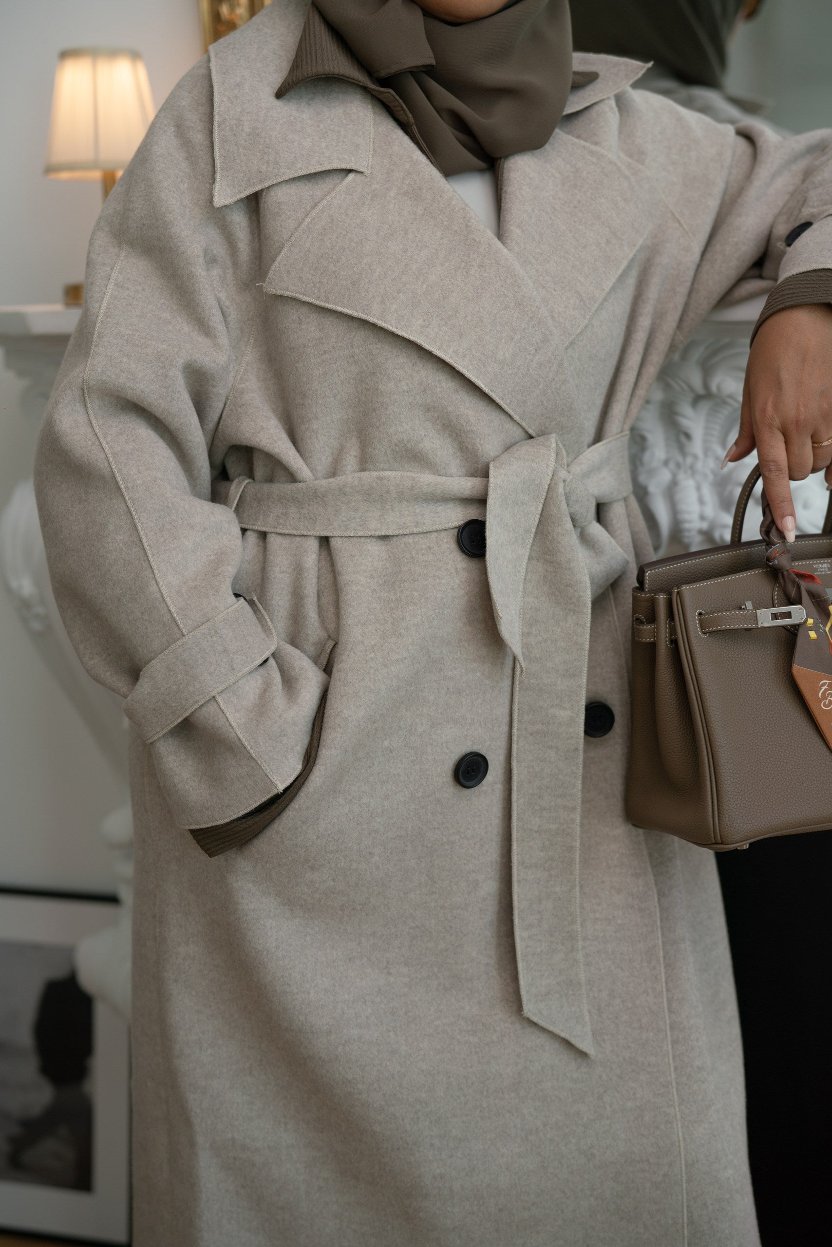 Luxury Maxi Coat - Light Beige