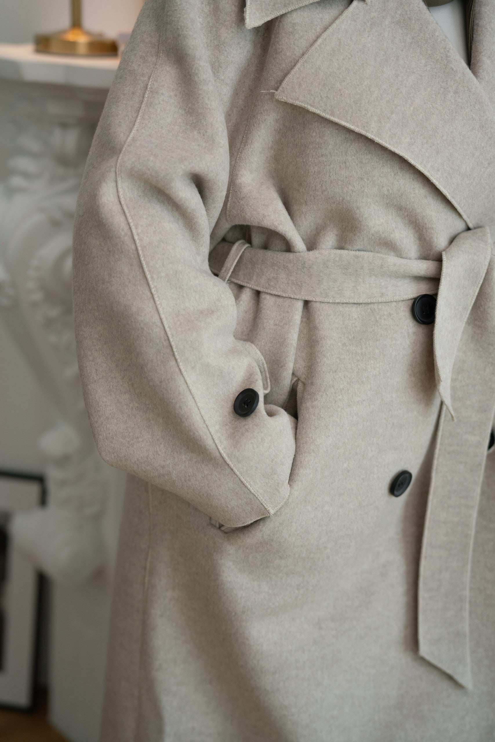 Luxury Maxi Coat - Light Beige