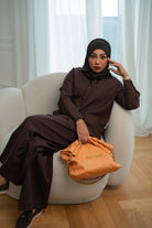 Chocolate Brown Crispo Straight Shirt