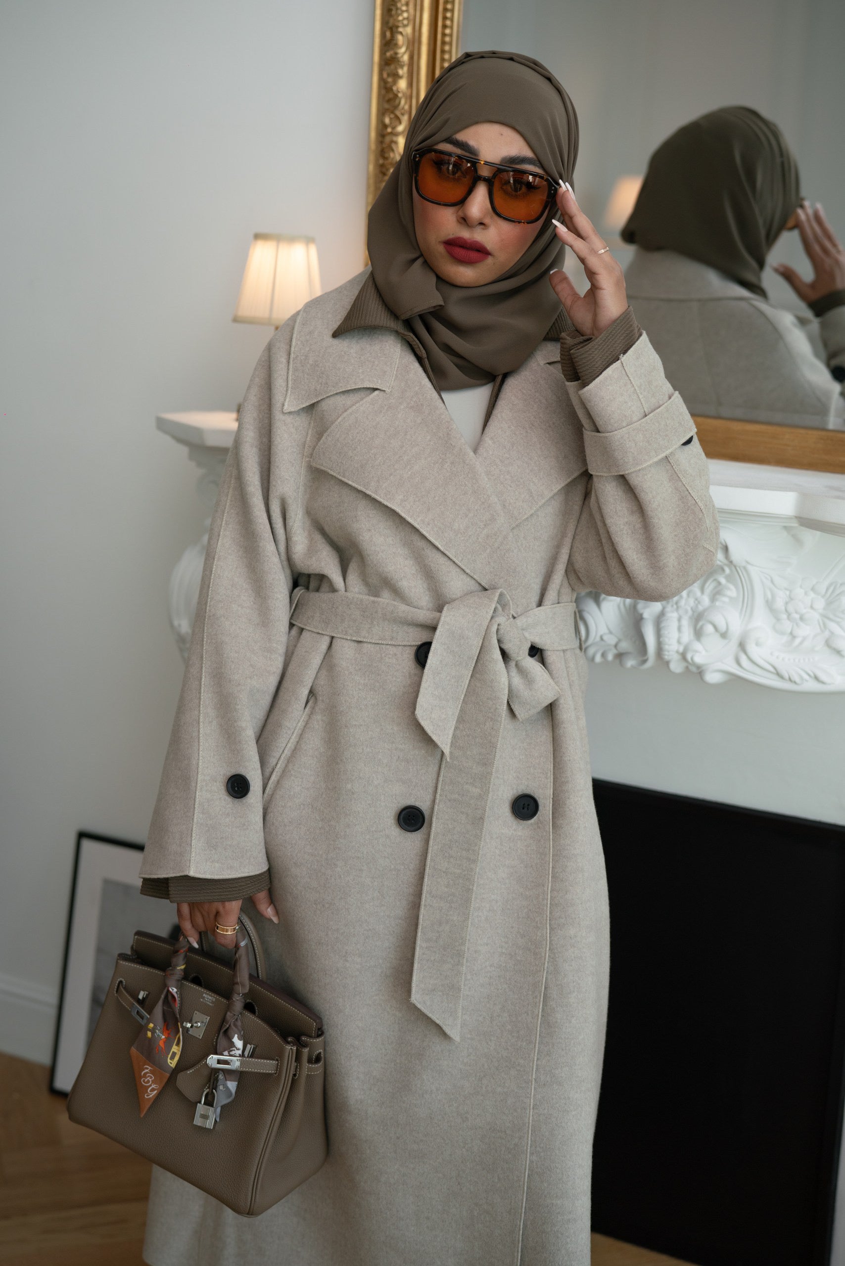 Luxury Maxi Coat - Light Beige
