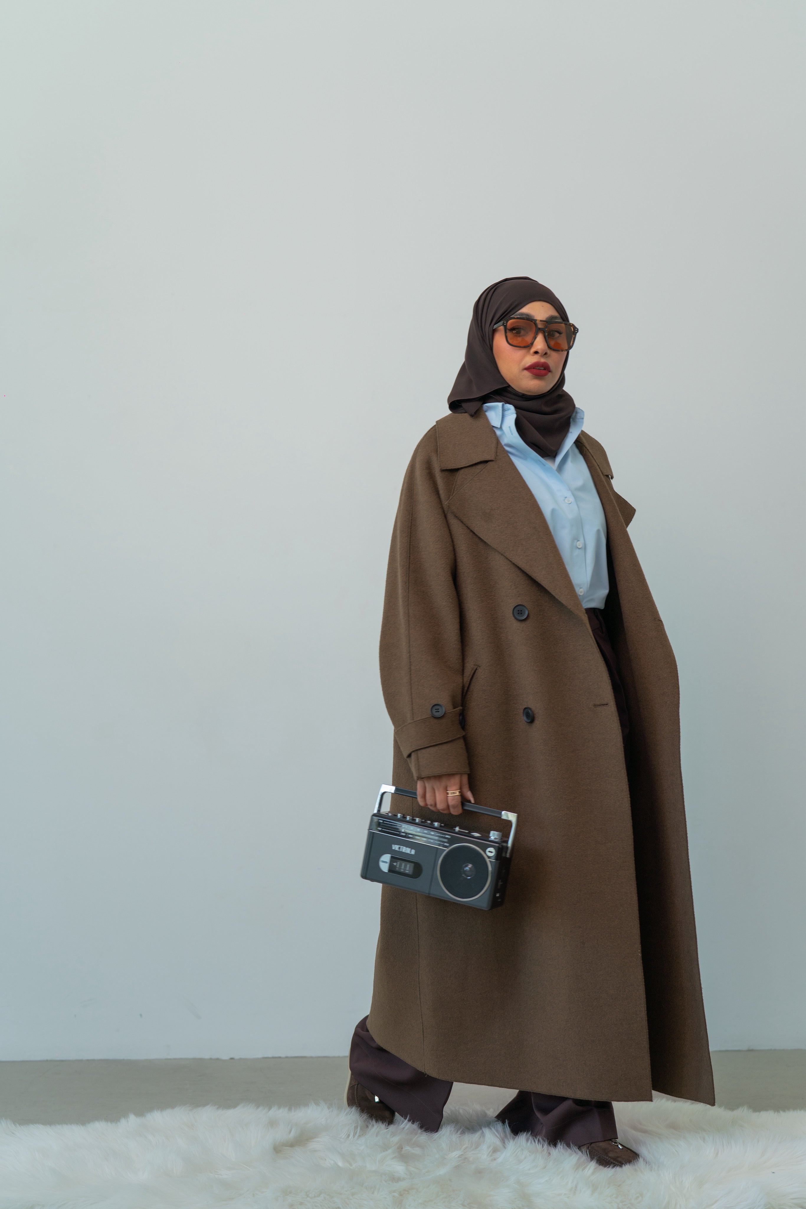 Luxury Maxi Coat - Mocha Brown