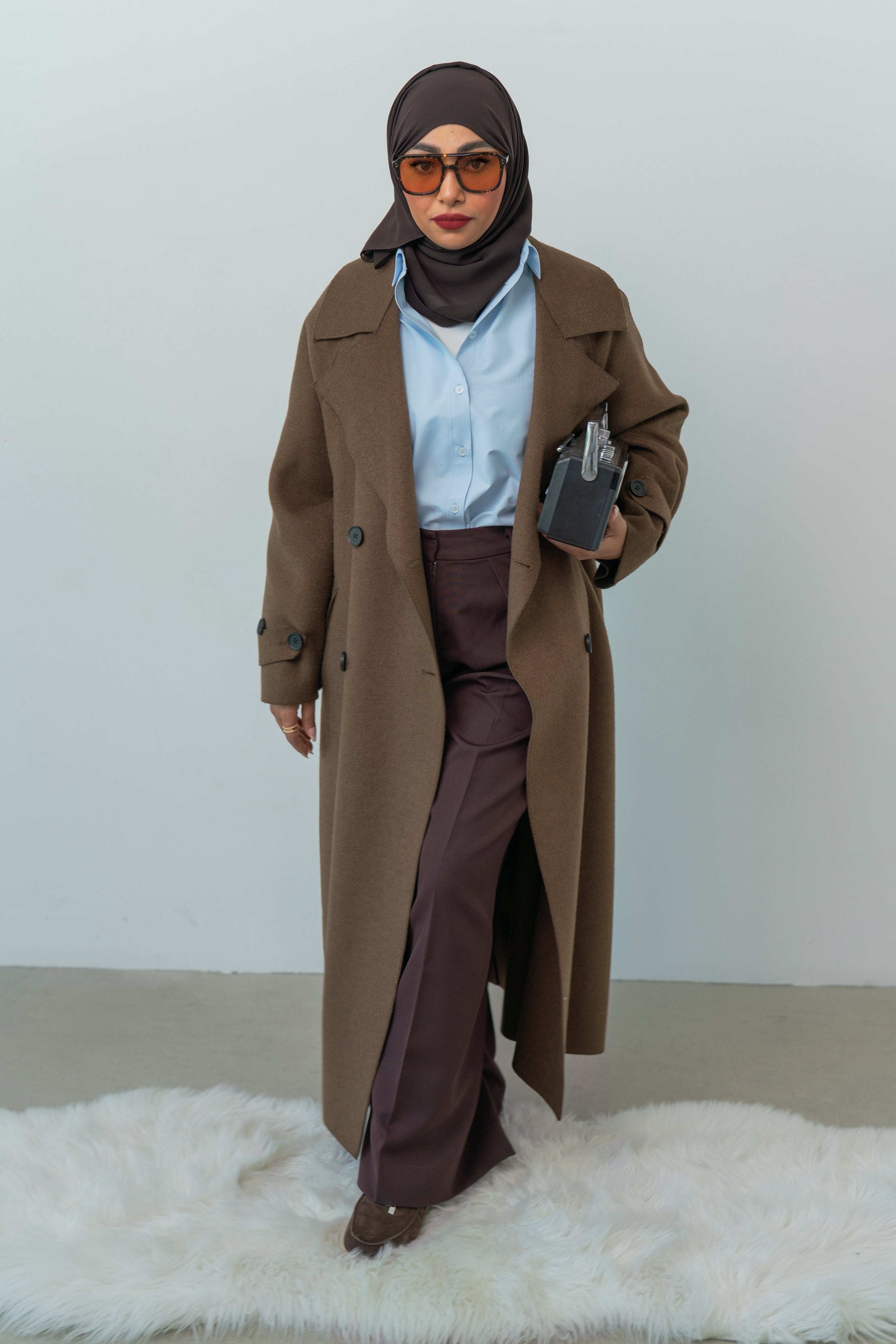 Luxury Maxi Coat - Mocha Brown