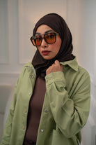 Sage Green Denim Shirt Jacket