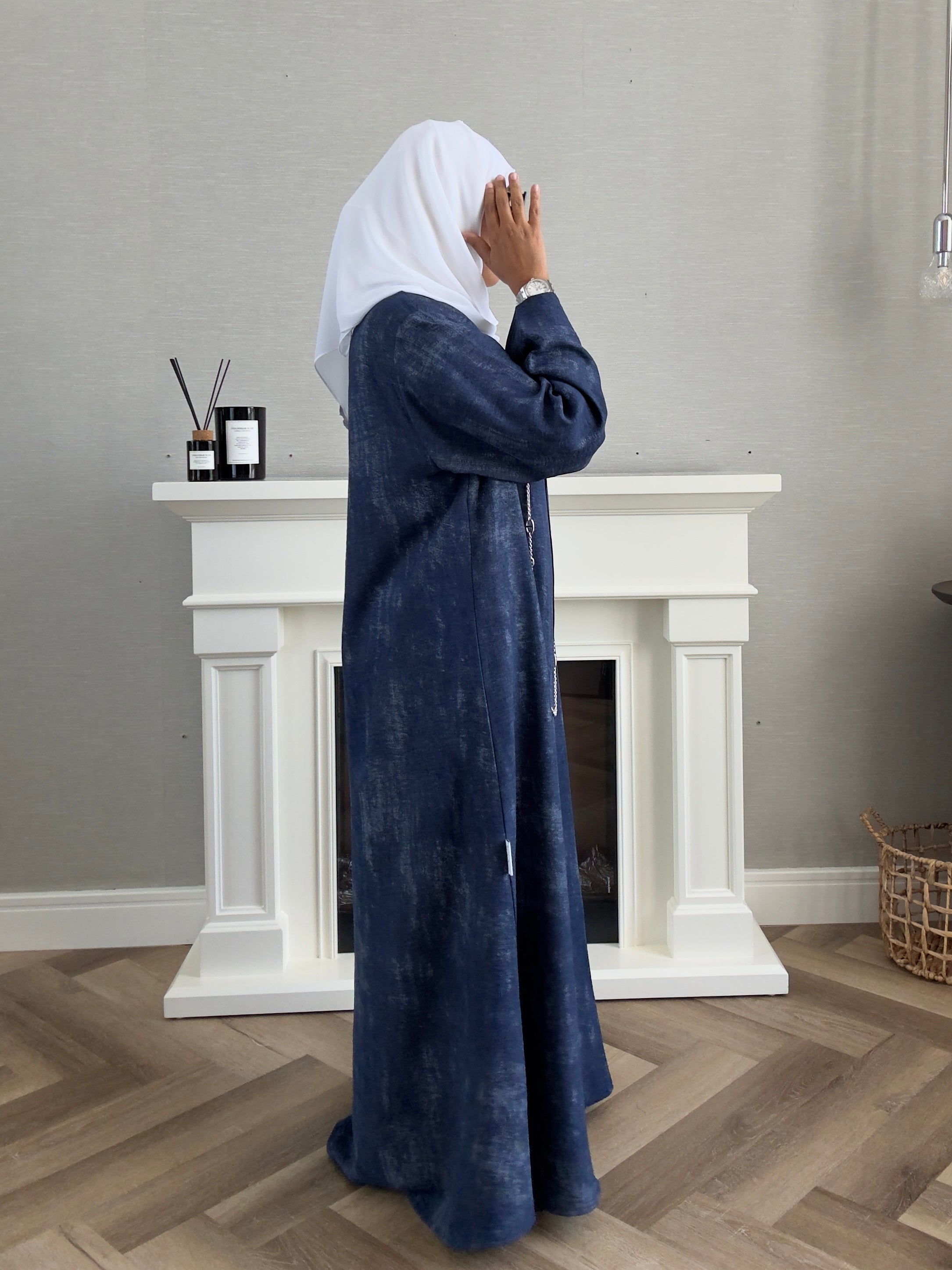 Laila Dress with Belt - Navy Blue