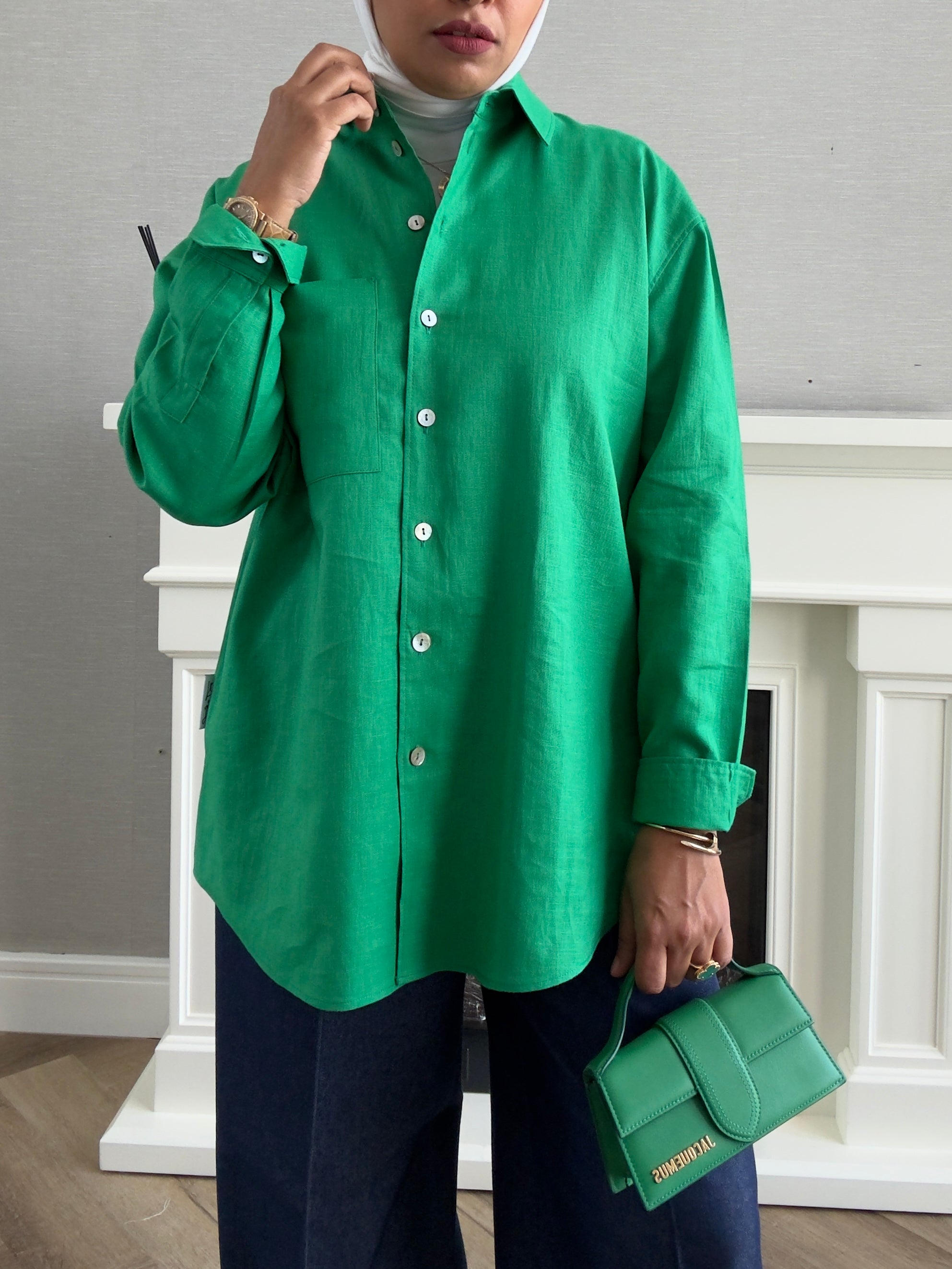 Linen Shirt - Green