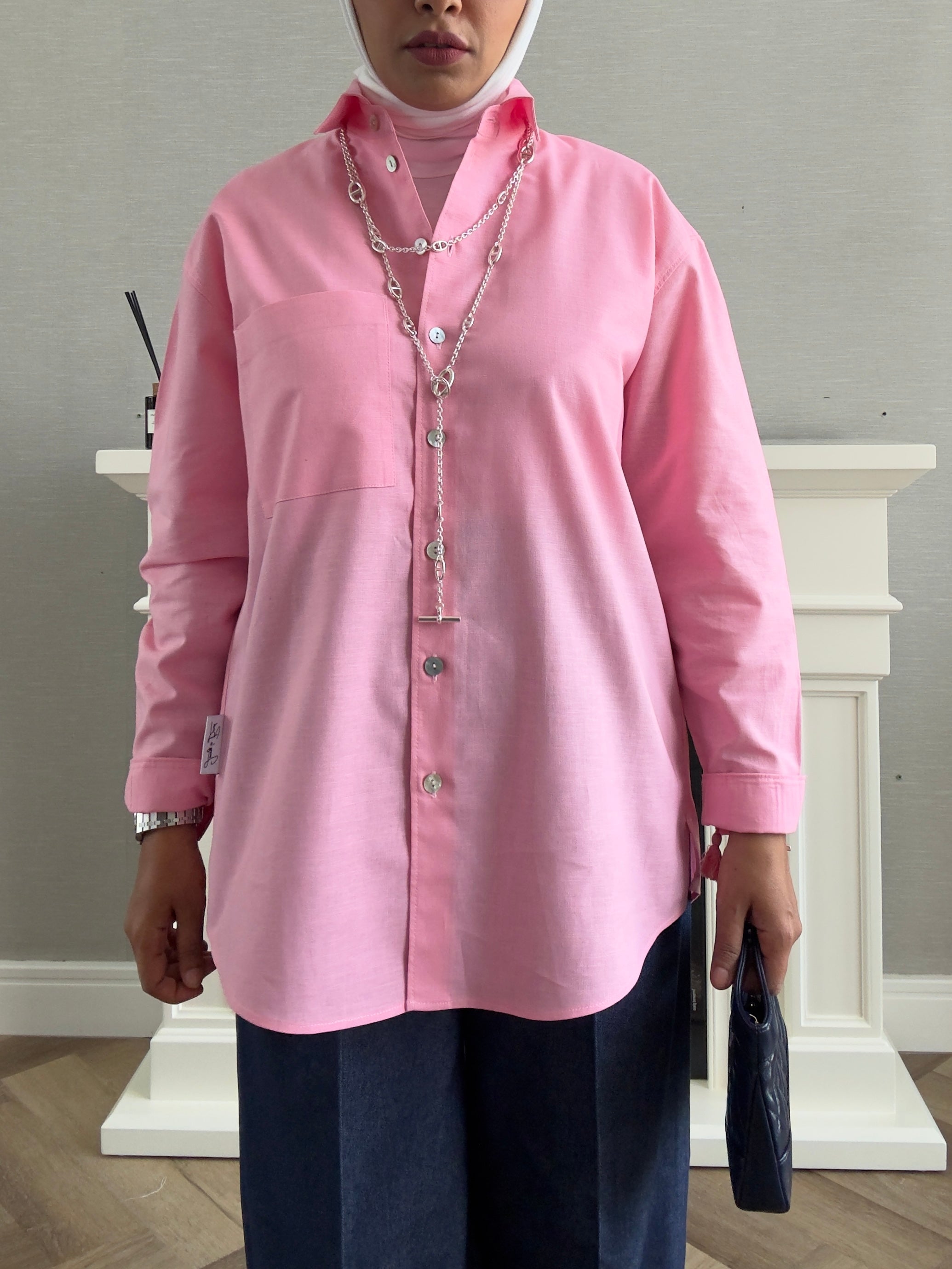 Linen Shirt - Pink