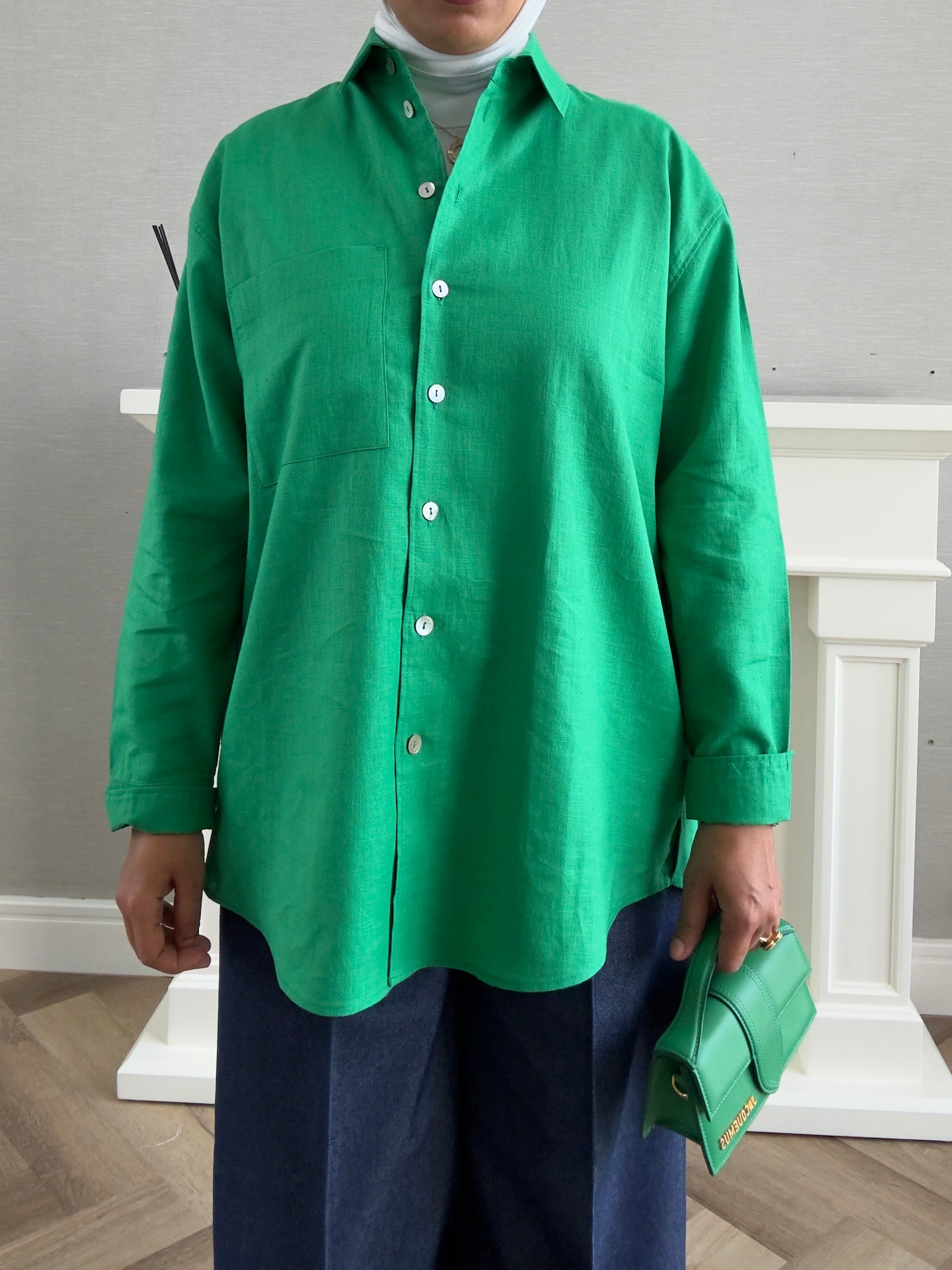 Linen Shirt - Green