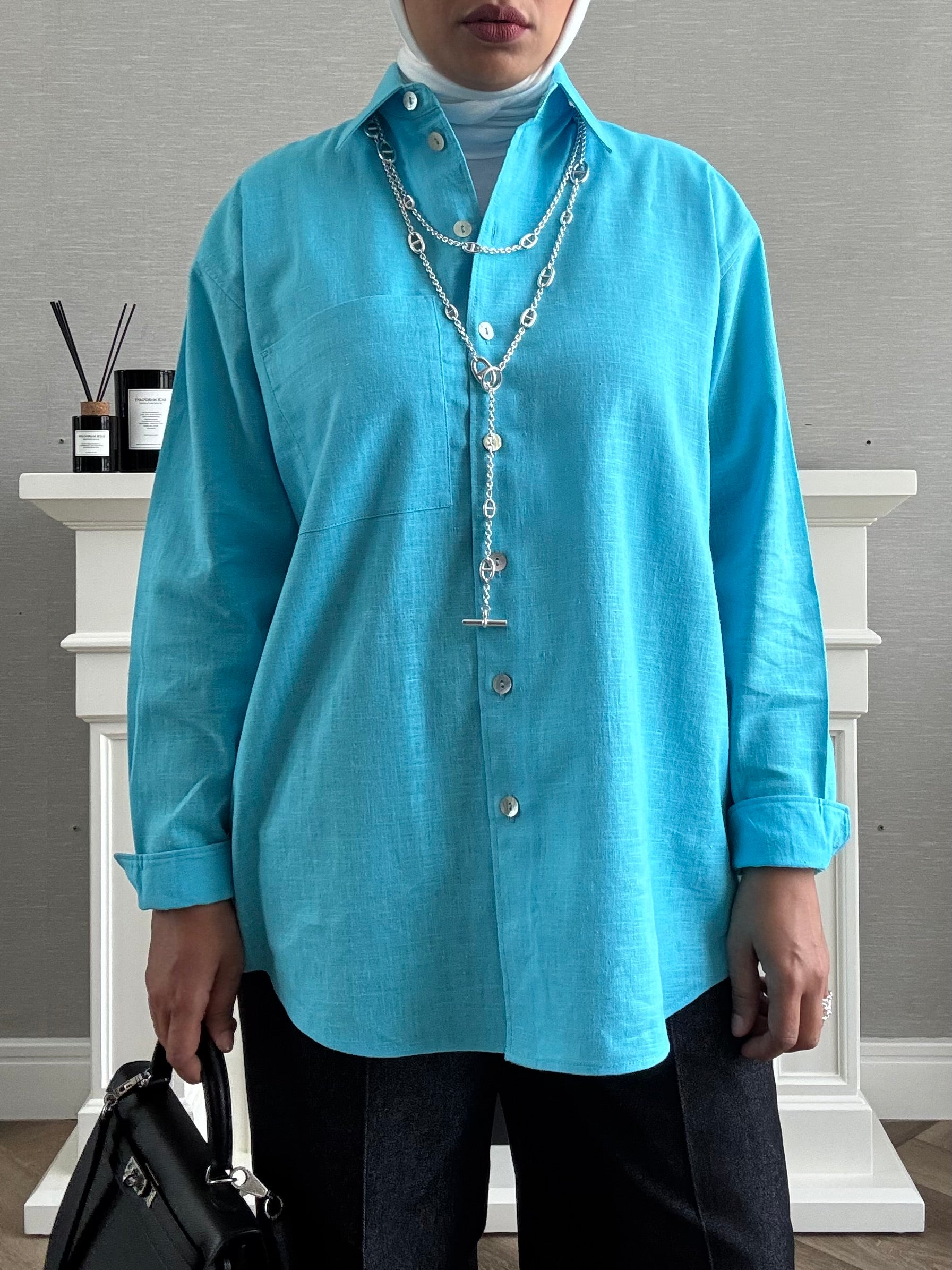 Linen Shirt - Sky Blue