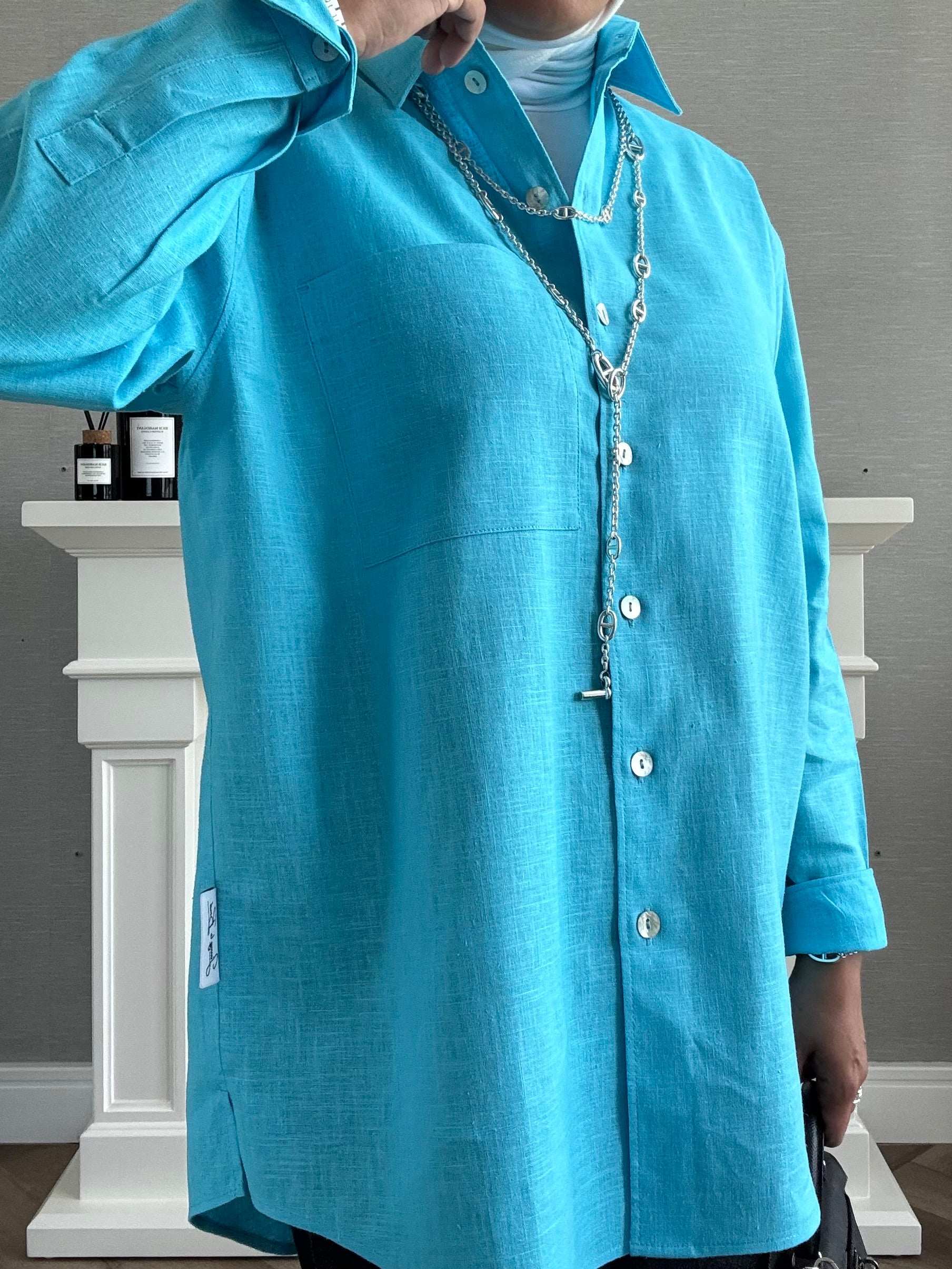Linen Shirt - Sky Blue