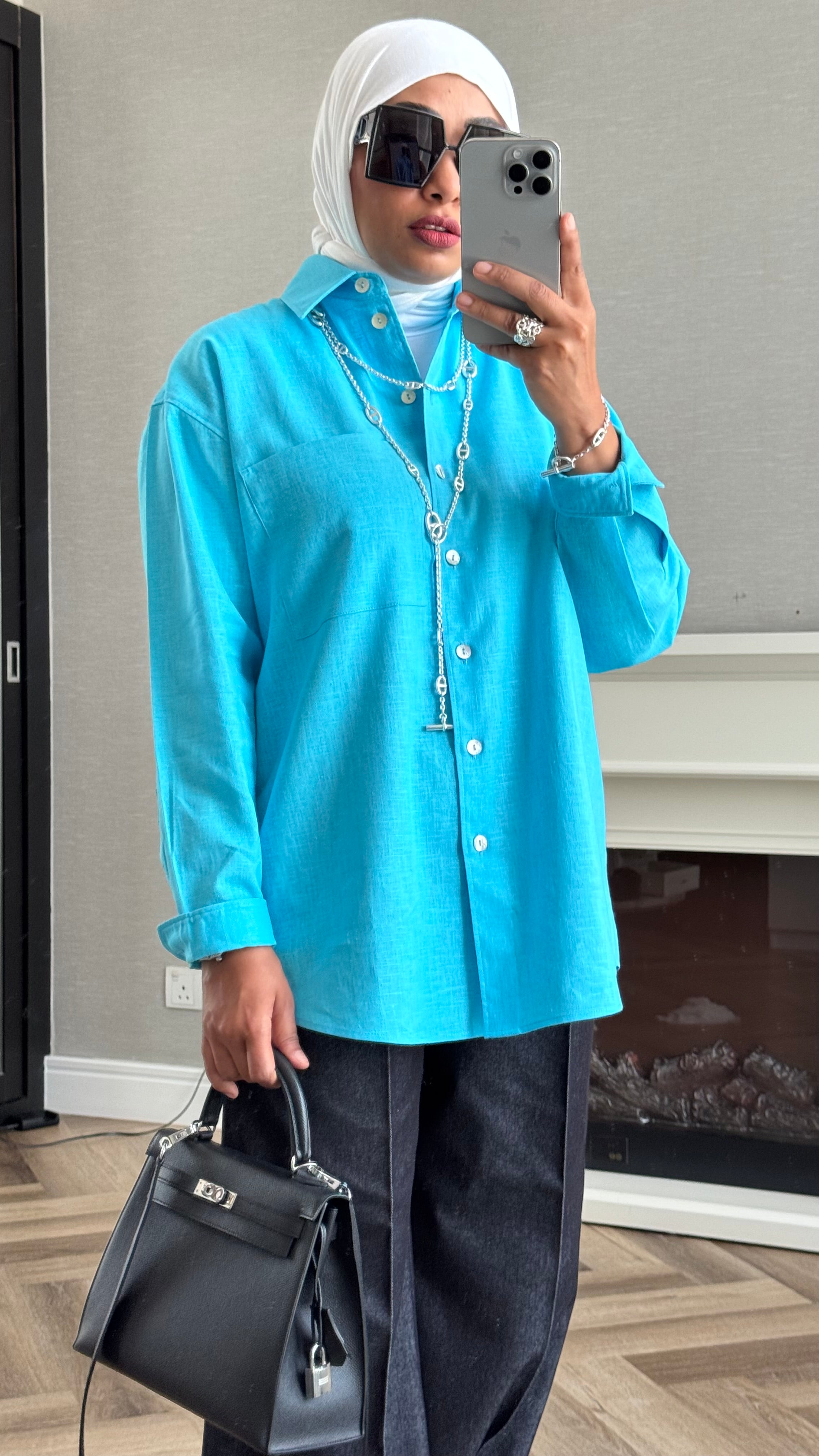 Linen Shirt - Sky Blue