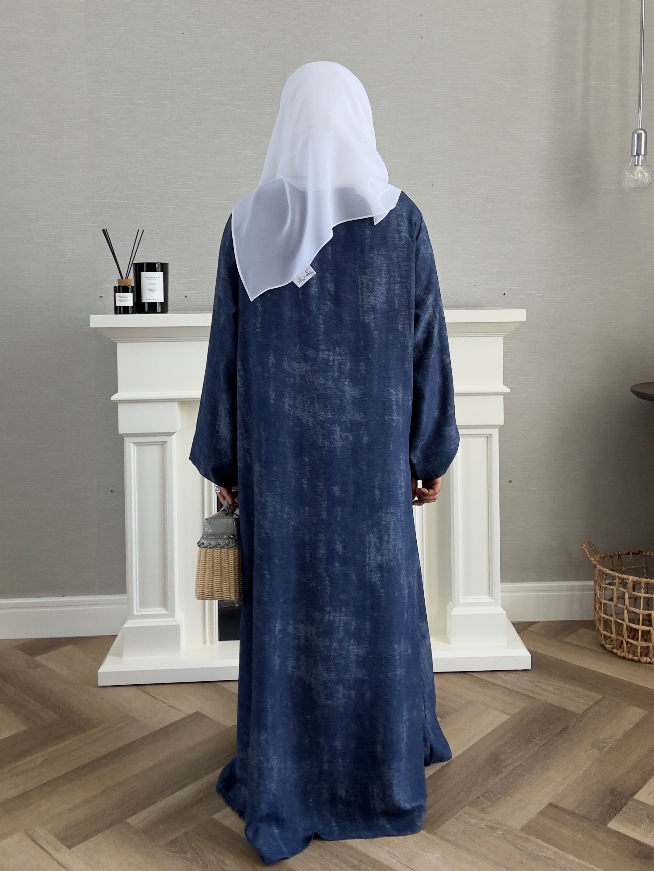 Laila Dress with Belt - Navy Blue