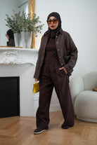 Choco Brown Denim Shirt Jacket